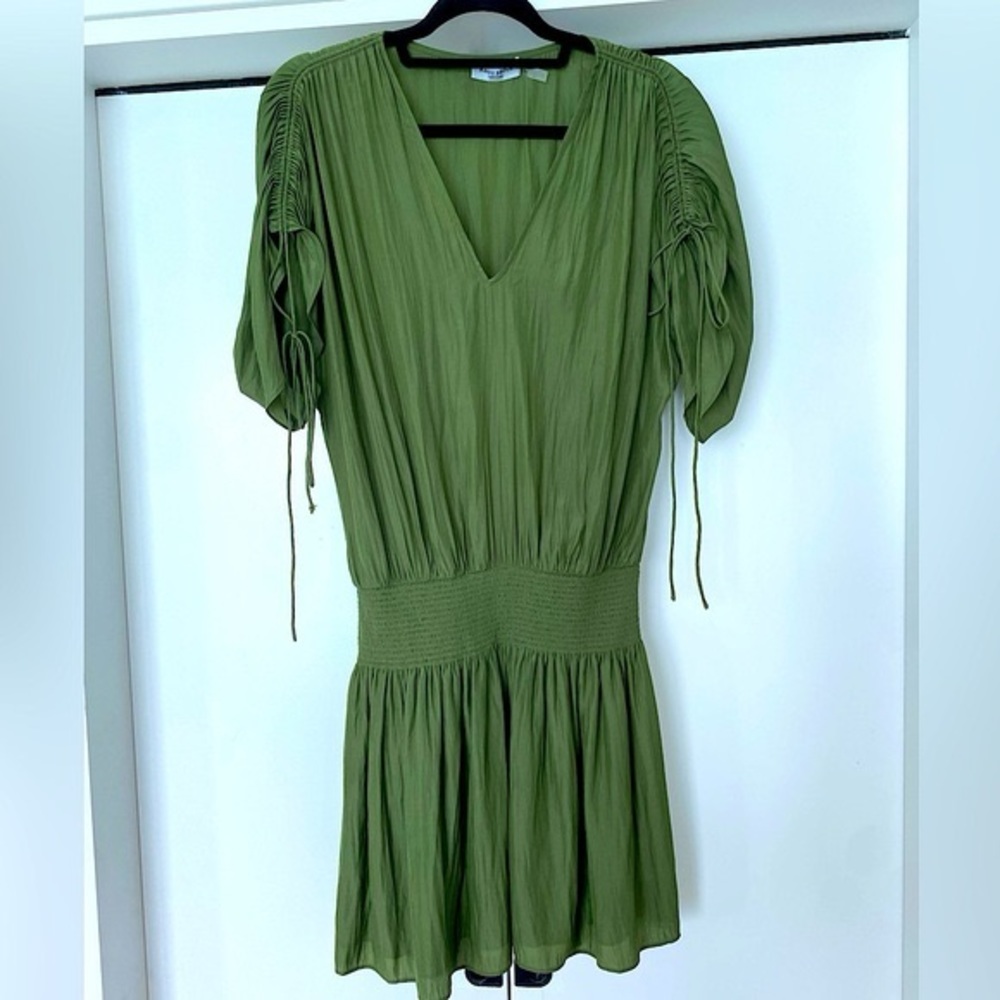 Ramy Brook Olive Green Tilden Dress.
No Flaws Mini Dress Ruched 3/4 Sleeve
